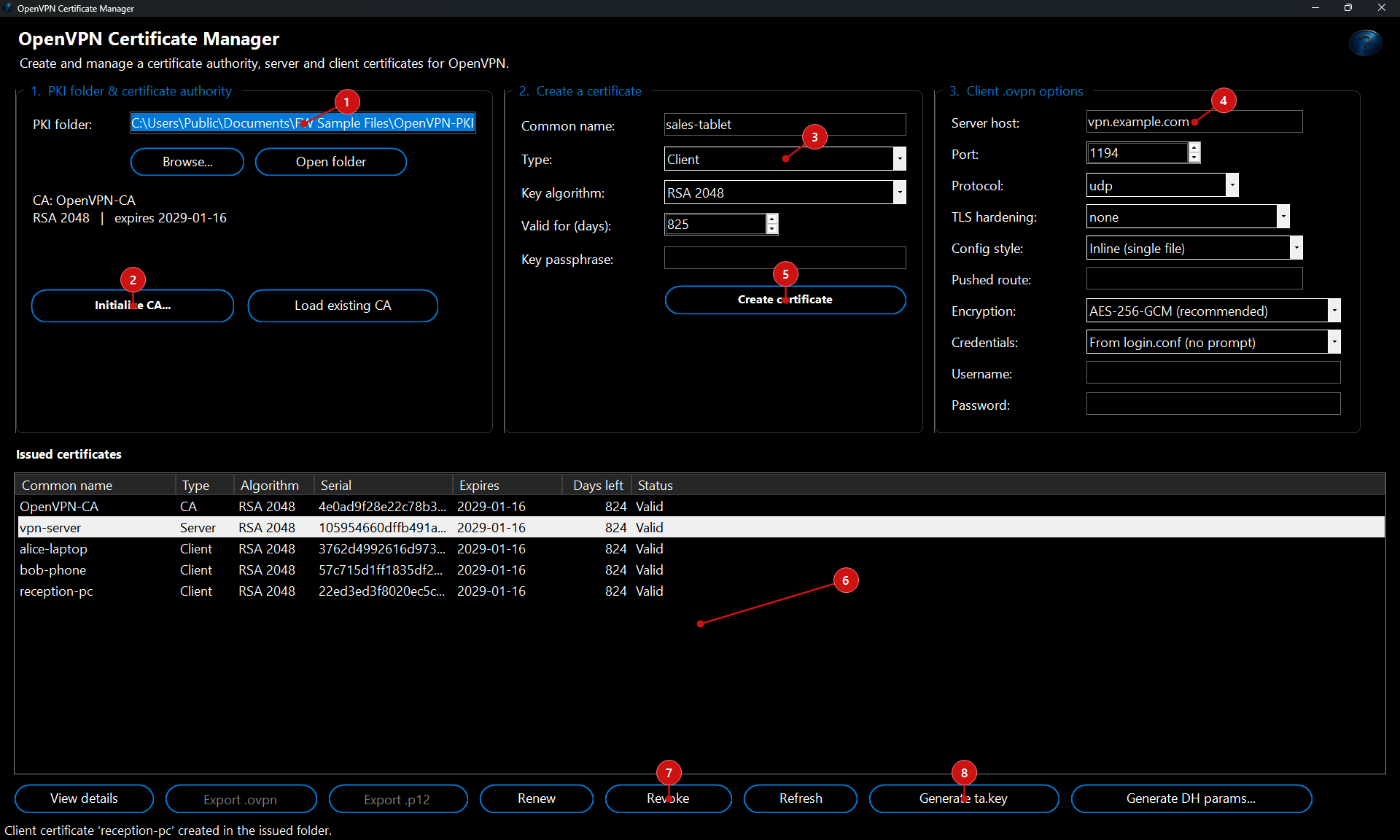 FW Admin Tech Tool Pro - OpenVPN Certificate Manager