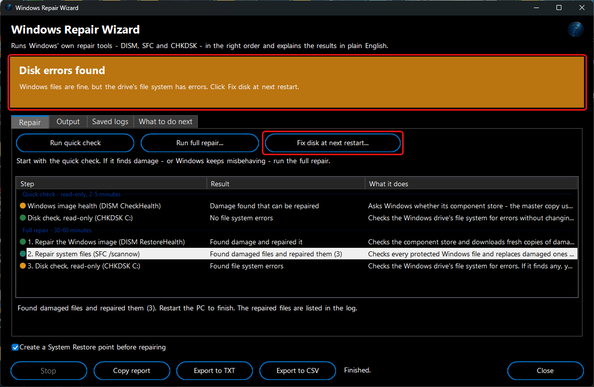 FW Admin Tech Tool Pro - Windows Repair Wizard